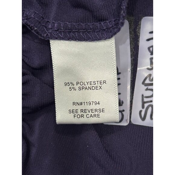 One World Pull On Wide Leg Pants Purple Sz XL Smocked Elastic Waist Boho Relaxed - Picture 7 of 11